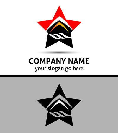 Abstract star logo sign Branding Identity Corporate vector icon design templateのイラスト素材