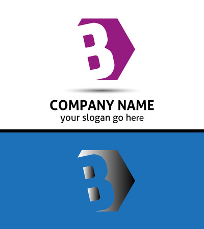 Vector elegant design alphabet symbol Letter B logoのイラスト素材