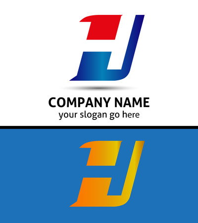 Letter H logo icon templateのイラスト素材