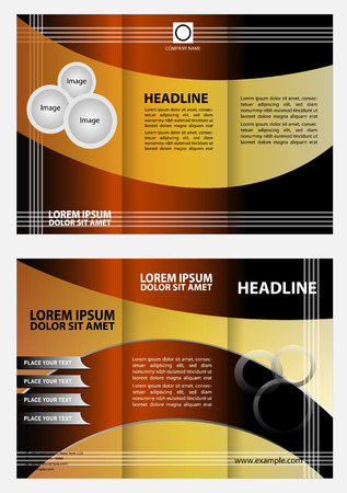 Corporate Tri Fold Brochure vector illustrationのイラスト素材