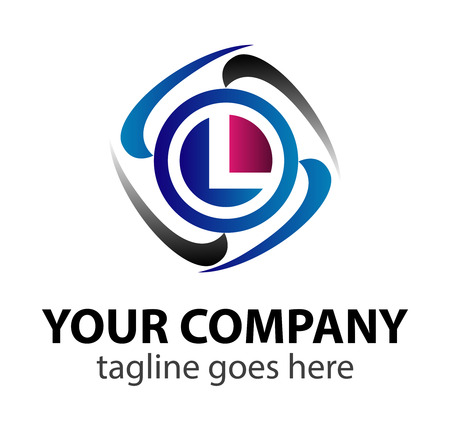 Letter L logo design template letter L iconのイラスト素材