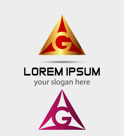 Corporate icon G Letter company vector design templateのイラスト素材