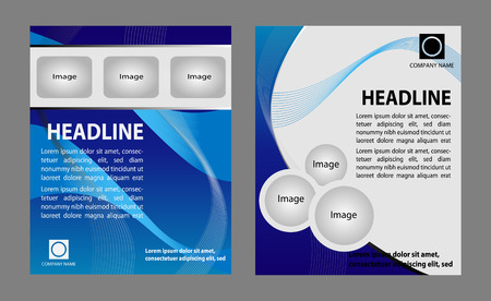 Set of business flyer template brochuredesign with place for your contentのイラスト素材
