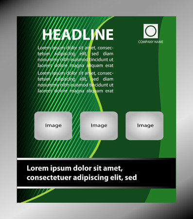 Abstract green background flyerのイラスト素材