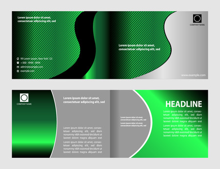 Abstract Vector Brochure Template. Flyer Layout. Flat Style. Infographic Elements.のイラスト素材