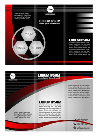 Vector  brochure template design trifoldのイラスト素材