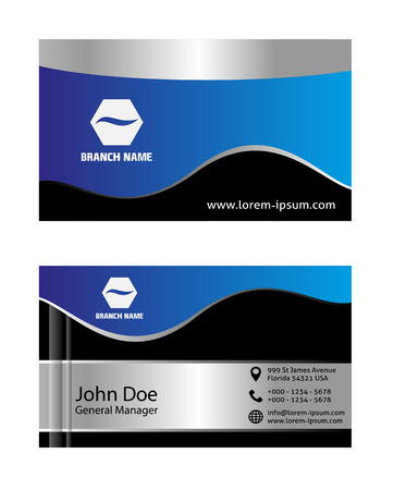 Abstract blue business cardsのイラスト素材