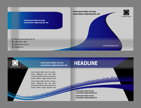 Bi-fold business brochureのイラスト素材