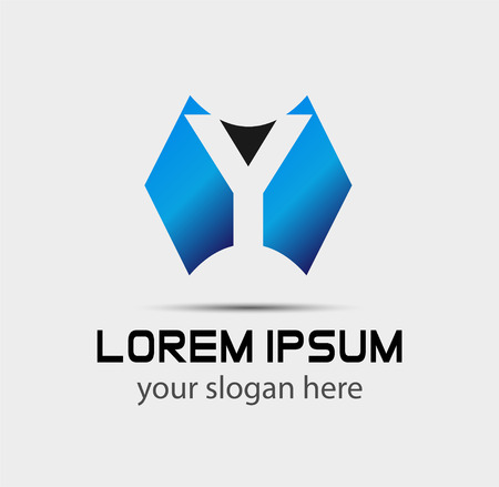 Letter y logo icon design template elementsのイラスト素材