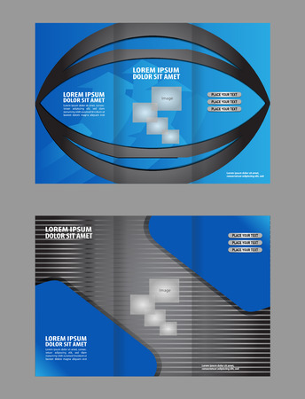 brochure design template vector trifold abstractのイラスト素材