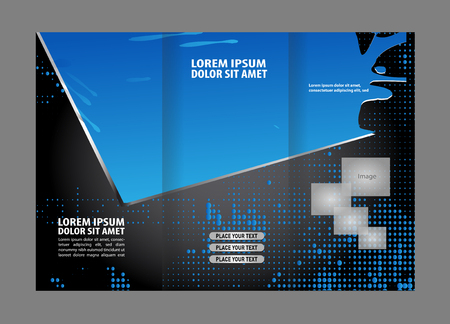 brochure design template vector trifold abstractのイラスト素材