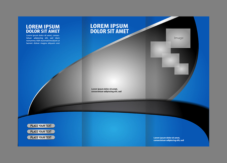Tri fold business brochure vector templateのイラスト素材