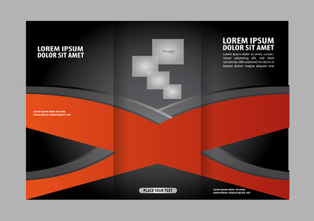 Tri-fold business brochureのイラスト素材