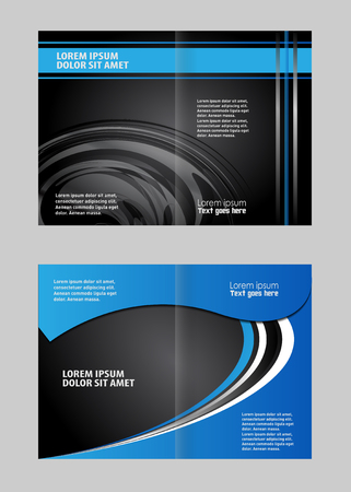 Vector brochure, flyer, magazine cover & poster template. Two ( 2 ) Pages.のイラスト素材