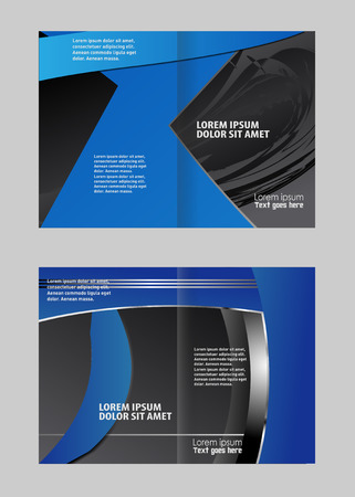 Vector empty bifold brochure print template designのイラスト素材