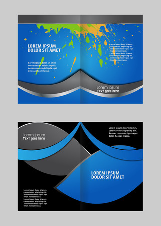 Stylish presentation of business poster, magazine cover, design layout template. Brochure or flyerのイラスト素材