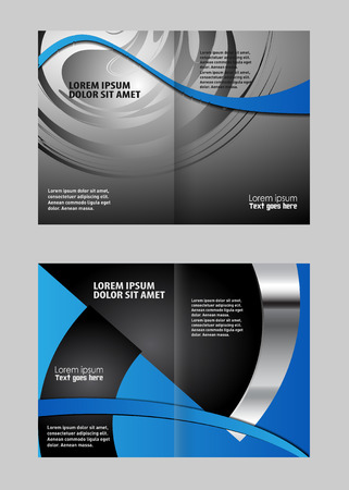 Corporate Bi Fold Brochure vector illustrationのイラスト素材