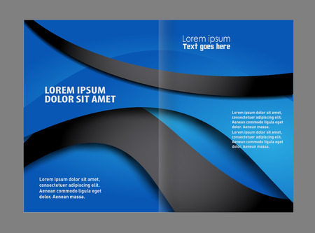 Bi fold business brochure vector templateのイラスト素材