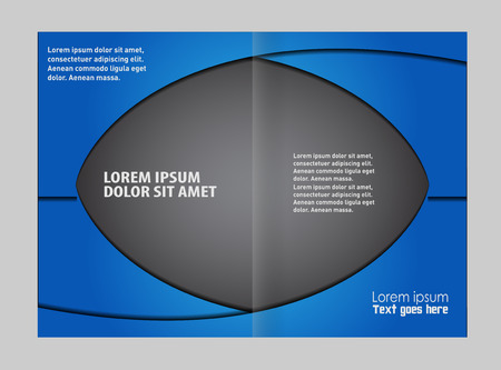 Vector empty bi-fold brochure print template designのイラスト素材