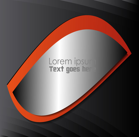 Orange, black vector Template Abstract background with curves lines and shadow. For flyer, brochure, booklet and websites designのイラスト素材