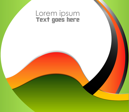 Green background vector overlap dimension 3d graphic metal color message board for text and message design frame line shadow for modern web design eps10 infographicのイラスト素材