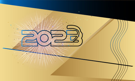 Happy new year 2023 background vector illustrationのイラスト素材