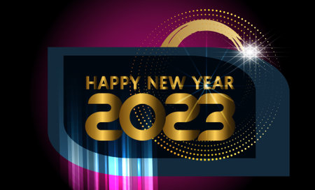 2023 happy new year background with numbers illustration