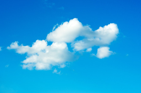 blue sky with cloud closeupの写真素材