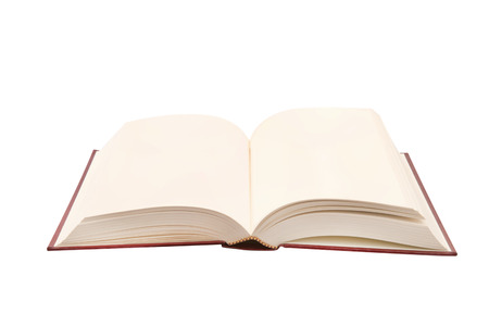 Open book isolated on white backgroundの写真素材