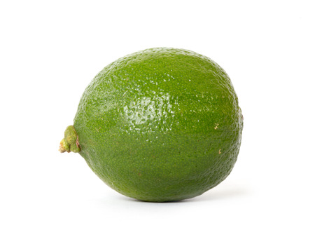 lime isolated on white backgroundの写真素材