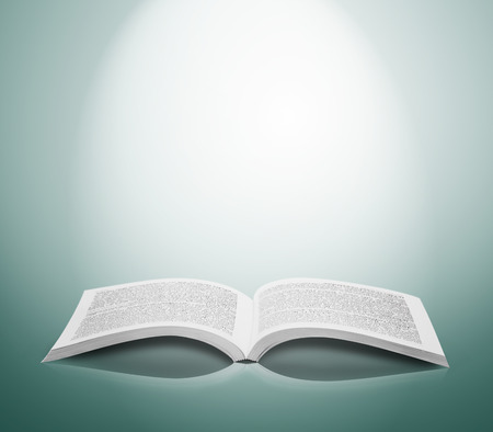 Open book isolated soft backgroundの写真素材