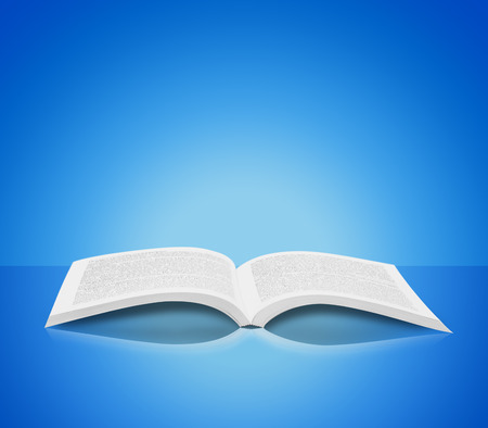 Open book isolated soft backgroundの写真素材