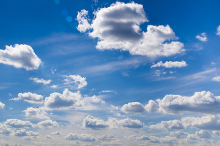 Blue sky background.