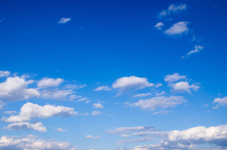 blue sky with cloud closeupの写真素材