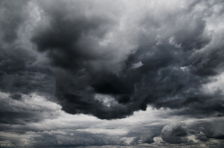 dark storm clouds before rainの写真素材