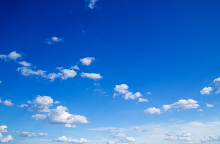 blue sky background with tiny cloudsの写真素材