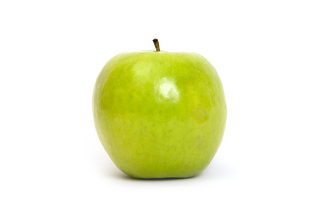 Green apple, isolated on white backgroundの写真素材