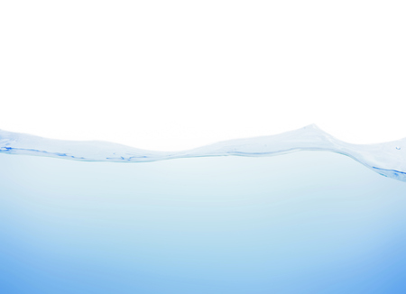 Water splash with bubbles of air, isolated on the white background.の写真素材