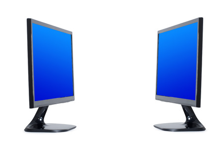 isolated flat screen tvの写真素材