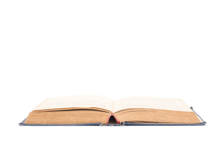 Open book isolated on white backgroundの写真素材