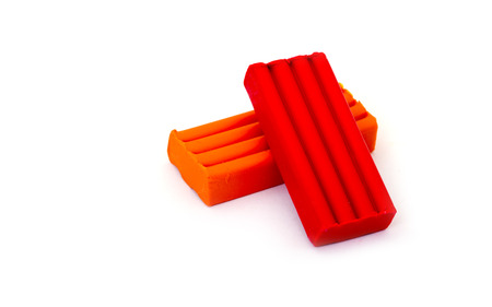 clay isolated on whiteの写真素材