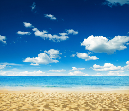 beautiful beach and tropical seaの写真素材