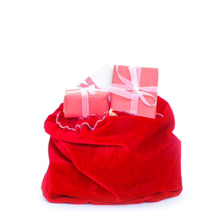 Christmas decoration hanging over white backgroundの写真素材