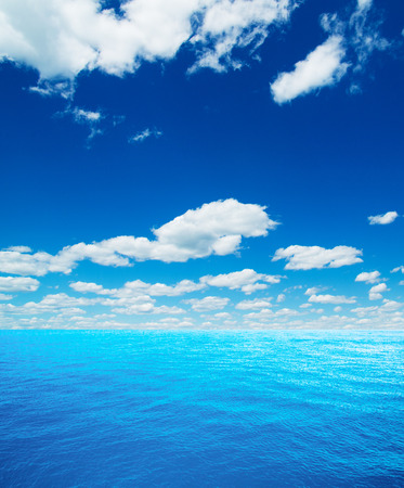 caribbean sea and perfect skyの写真素材