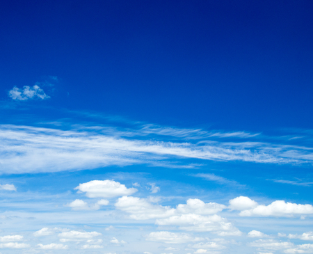 blue sky with clouds closeupの写真素材