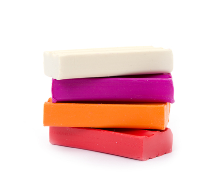 clay isolated on whiteの写真素材