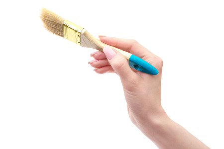 Painter in handの写真素材