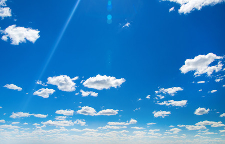 clouds in the blue sky