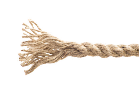 ropes with knot isolated on white background