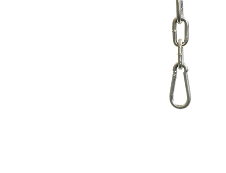 metal chain on white background